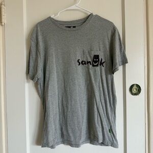 Sanuk Grey Short-Sleeve Pocket Logo Tee